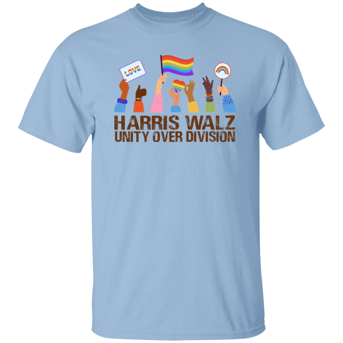 Harris Walz Unity Over Division Election 2024 Bright Shirt HA75 63460