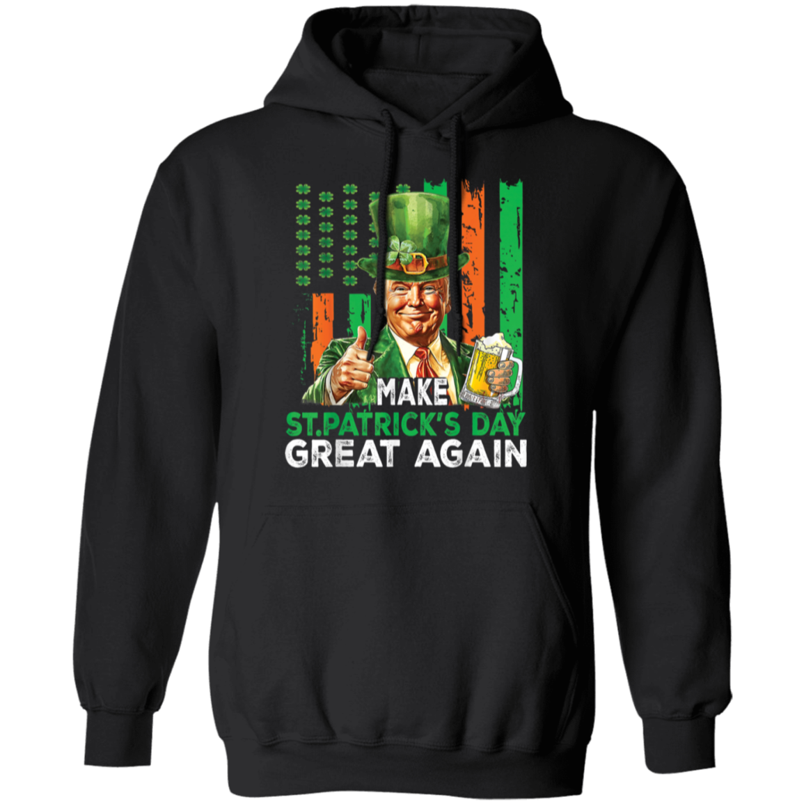 Donald Trump Beer Drinking Make St Patrick's Day Great Again Dark Shirt LM32 65139