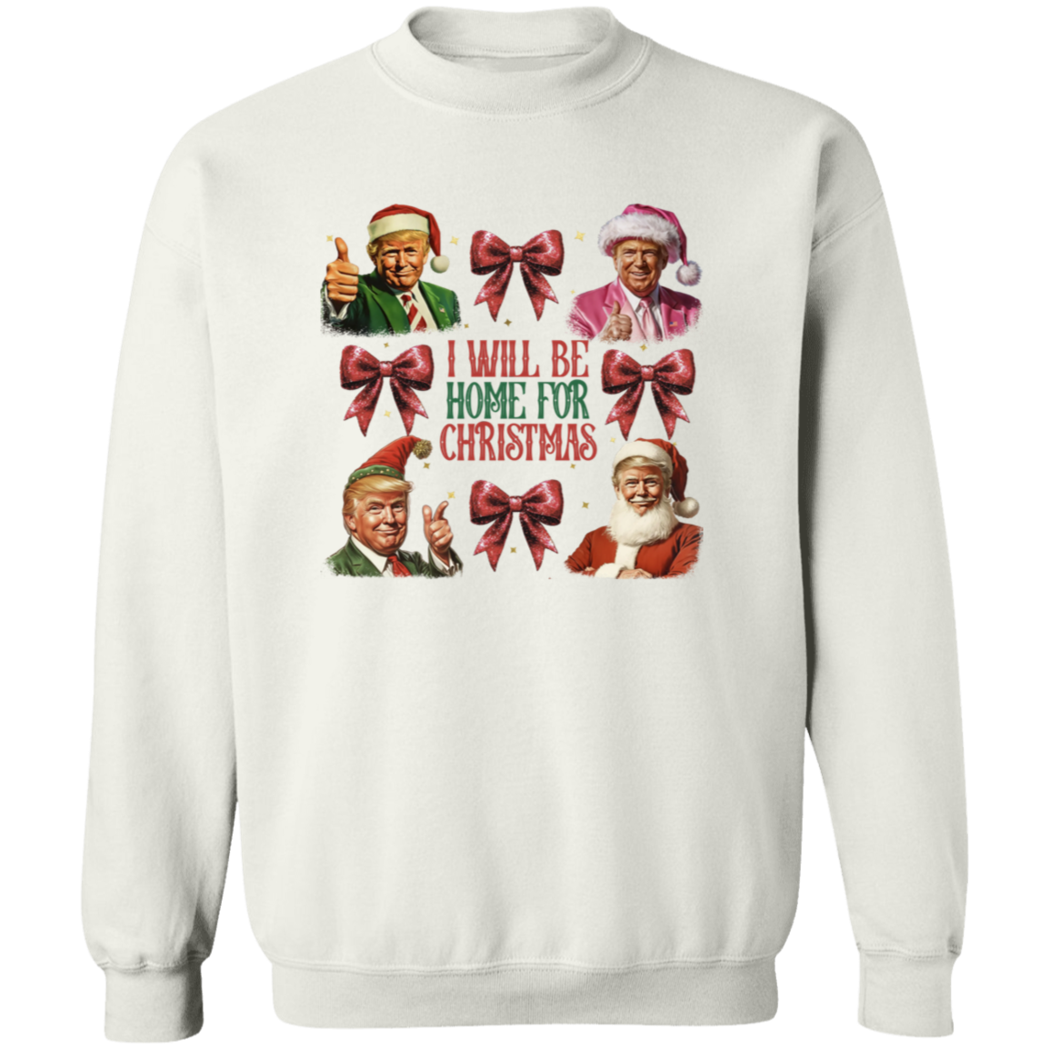 Trump I'll Be Home for Christmas, Humorous Trump Christmas Shirt HA75 63642