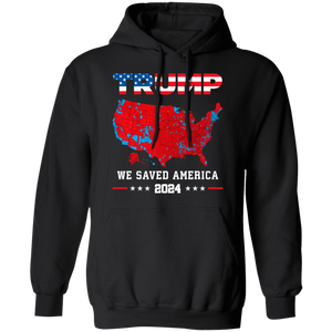 Trump We Saved America 2024 Frontside Black Shirt HA75 63787