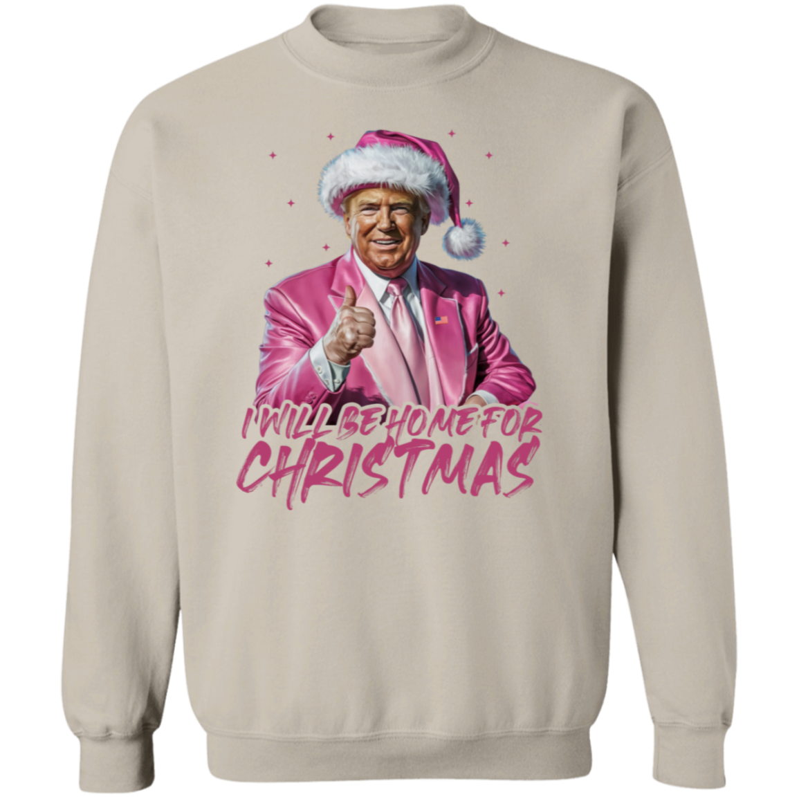 Trump With Santa Hat I'll Be Home for Christmas Shirt HA75 63649