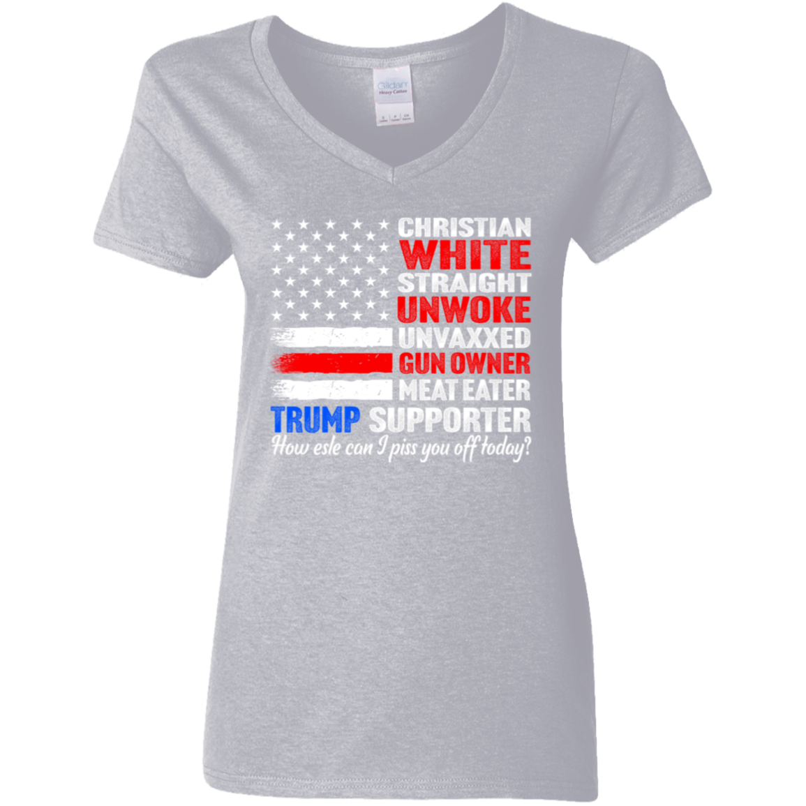Trump Supporter Christian White Straight Un**ke Un**xxed Shirt HA75 63332