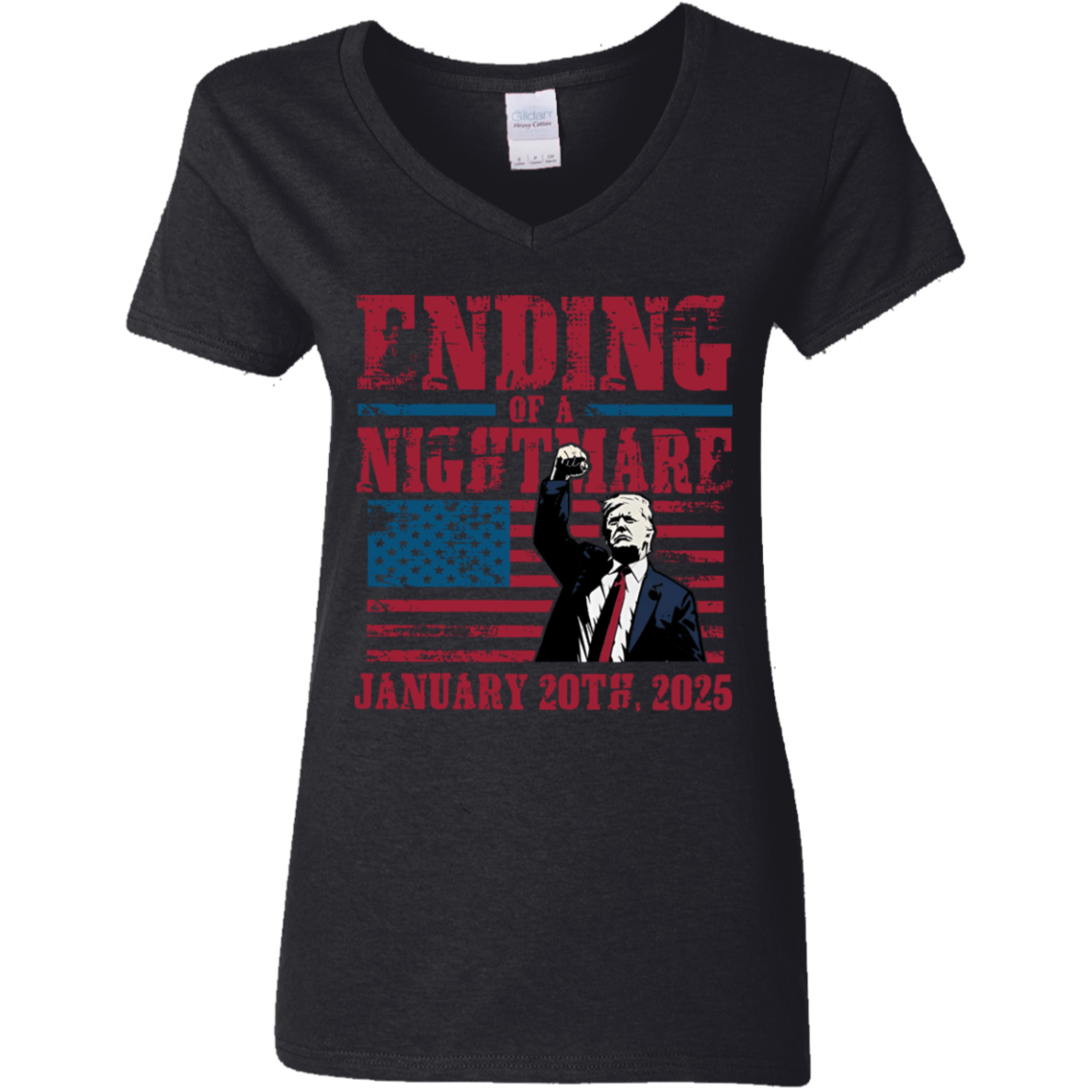 Ending of a Nightmare January 20th 2025 Trump Won Dark Shirt LM32 65221