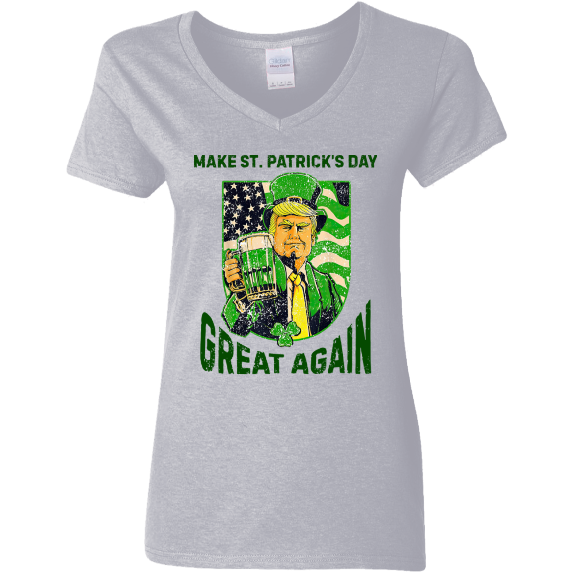 Donald Trump Make St Patrick's Day Great Again Bright Shirt Funny Trump Beer Drinking Shirt LM32 67182