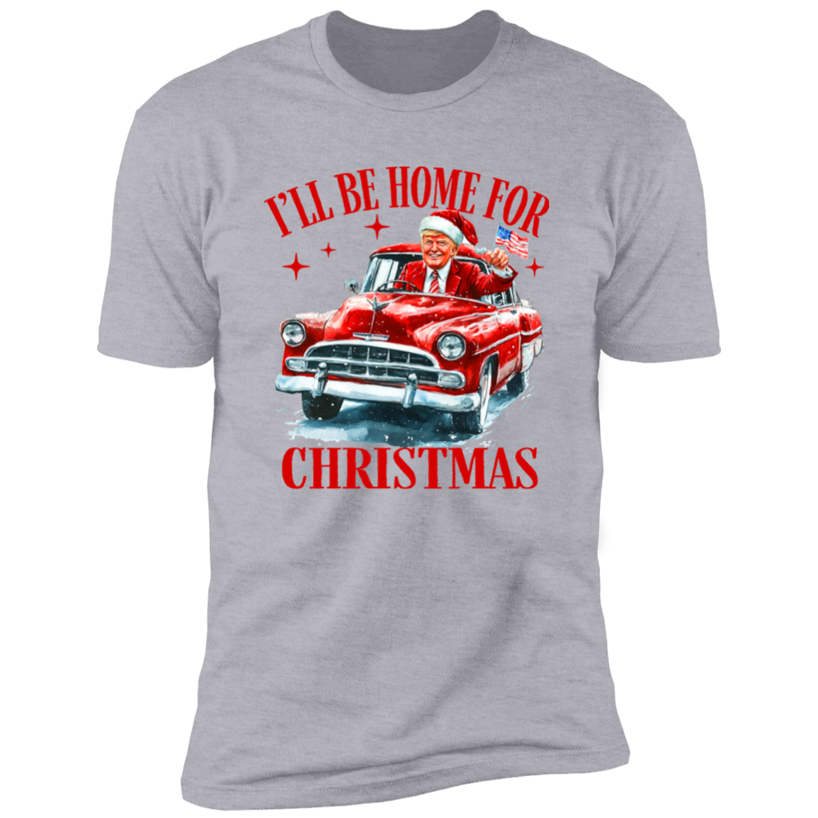 Humorous Trump I'll Be Home for Christmas Shirt HA75 63664