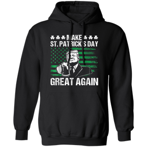 Make St Patrick's Day Great Again Funny Trump Beer Drinking Dark Shirt HO82 65624