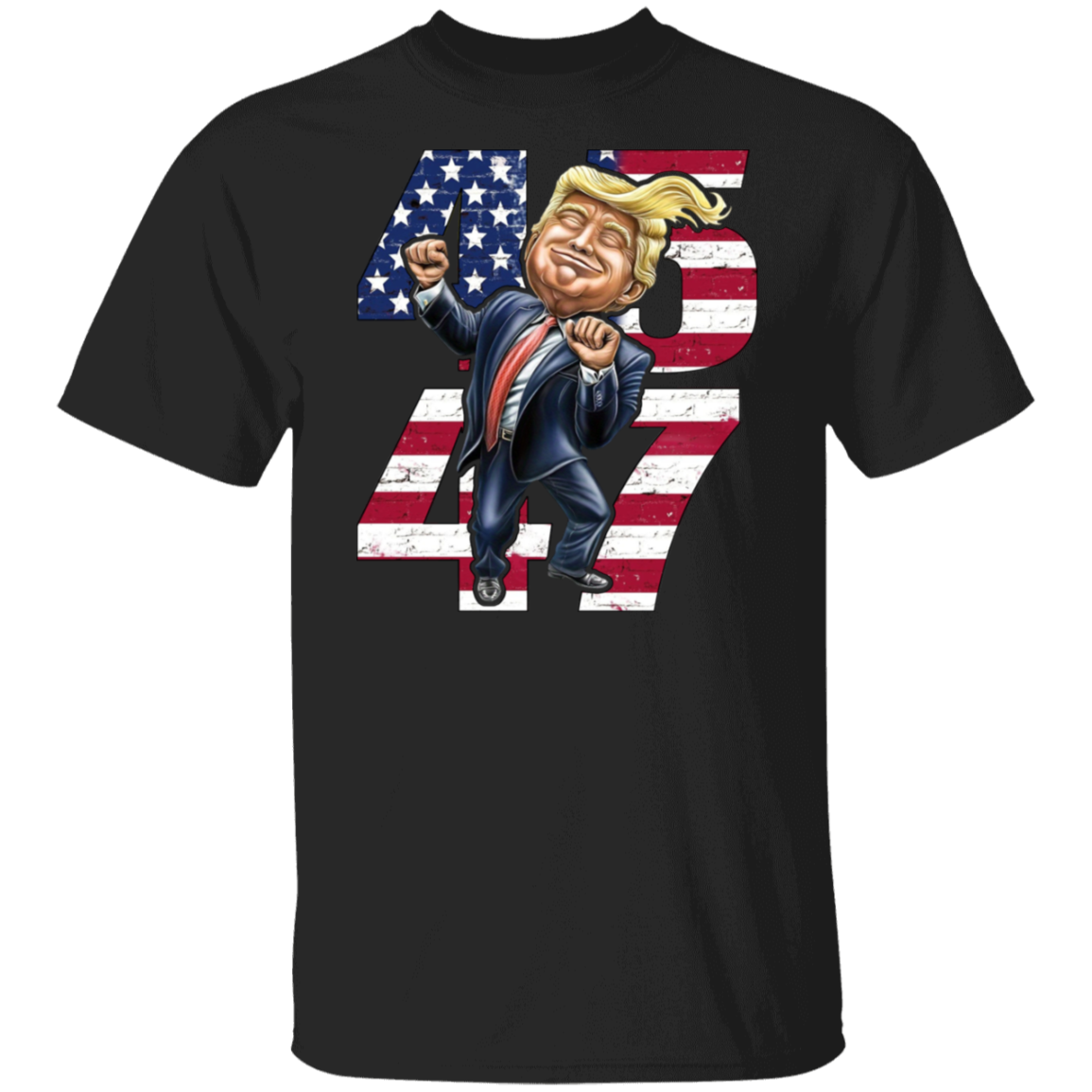 Patriotic Trump 2024 45th & 47th President's Legacy MAGA Dark Shirt LM32 65049