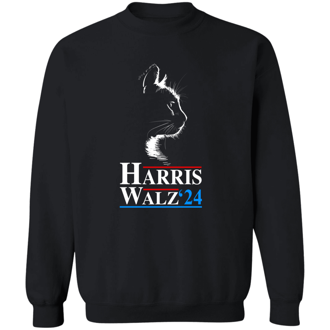 Harris Waltz 2024 Election Funny Cat Kamala Harris Dark Shirt HO82 65086