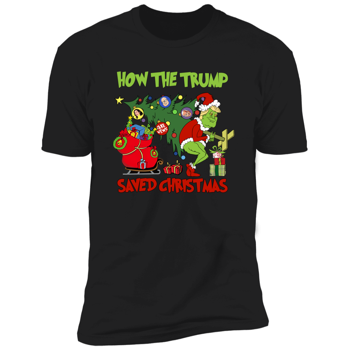 How The Trump Saved Christmas Dark Shirt HO82 65336