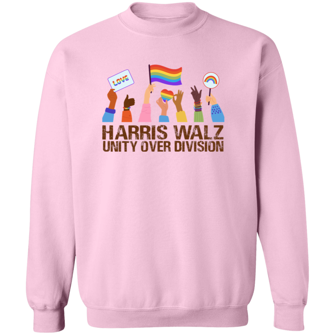 Harris Walz Unity Over Division Election 2024 Bright Shirt HA75 63460