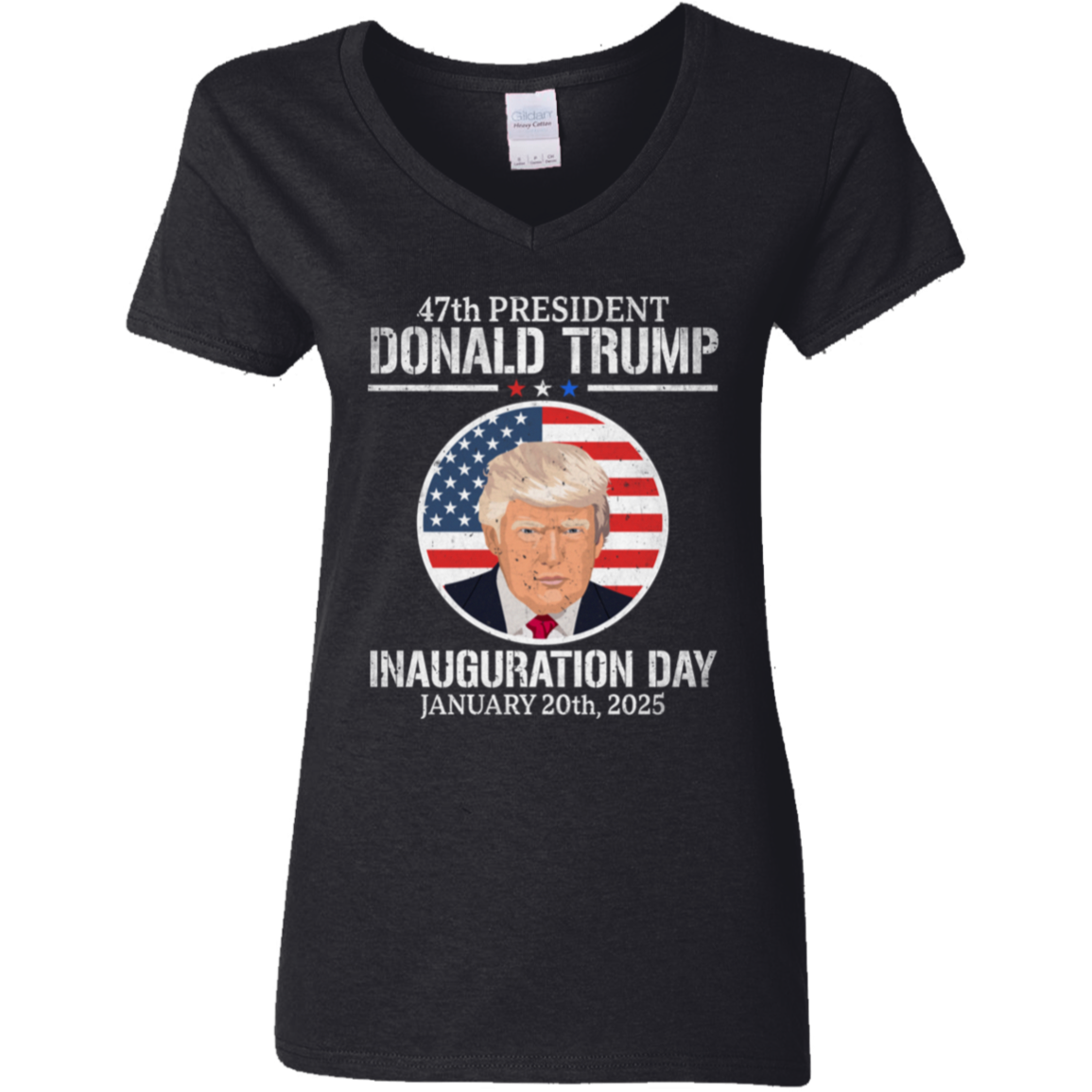 President Donald Trump Inauguration Day 2025 47th President Dark Shirt HO82 65654