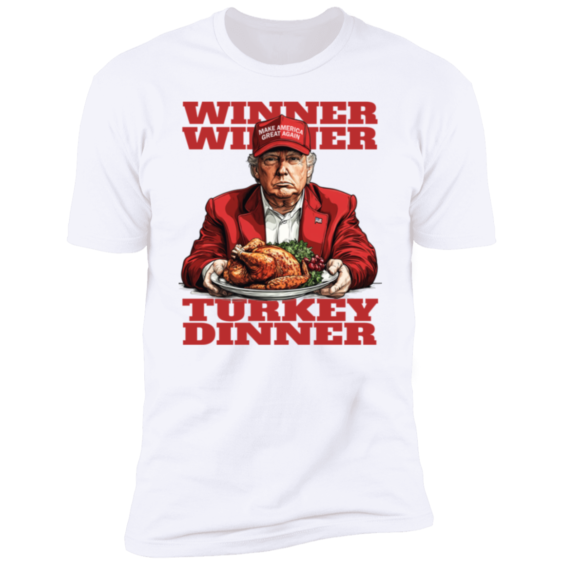Make America Great Again with Trump Turkey Dinner Bright Shirt LM32 63889