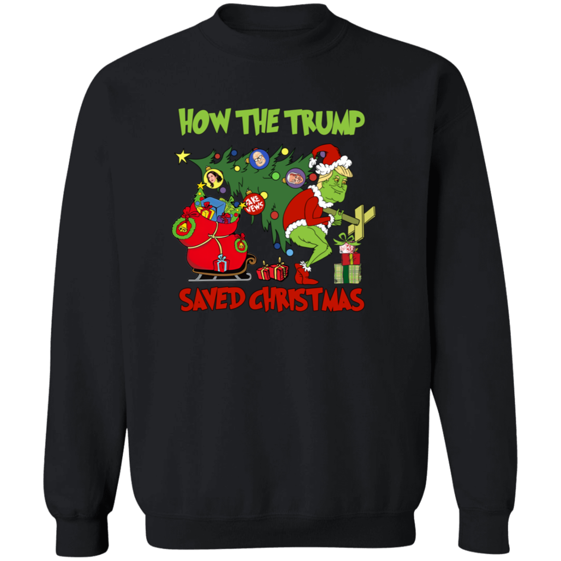 How The Trump Saved Christmas Dark Shirt HO82 65336