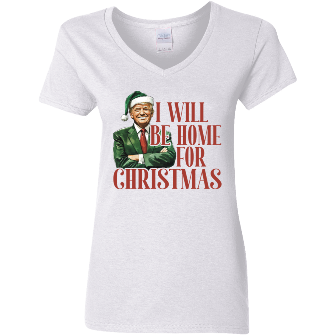 Trump I'll Be Home for Christmas - Humorous Trump Christmas Shirt HA75 63796