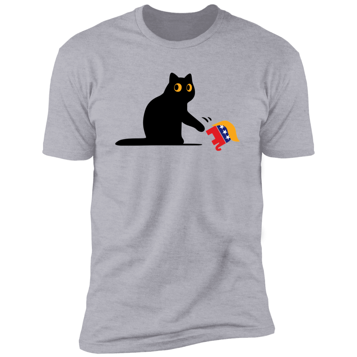 Kamala Harris 2024 Victory Black Cat vs. GOP Elephant Bright Shirt HA75 63456