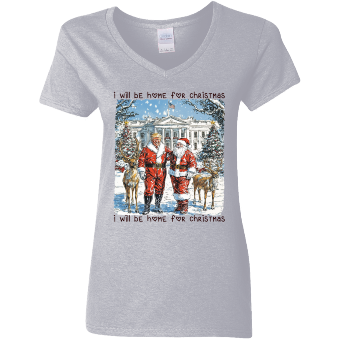 Trump Santa I Will Be Home For Christmas Shirt HA75 63629