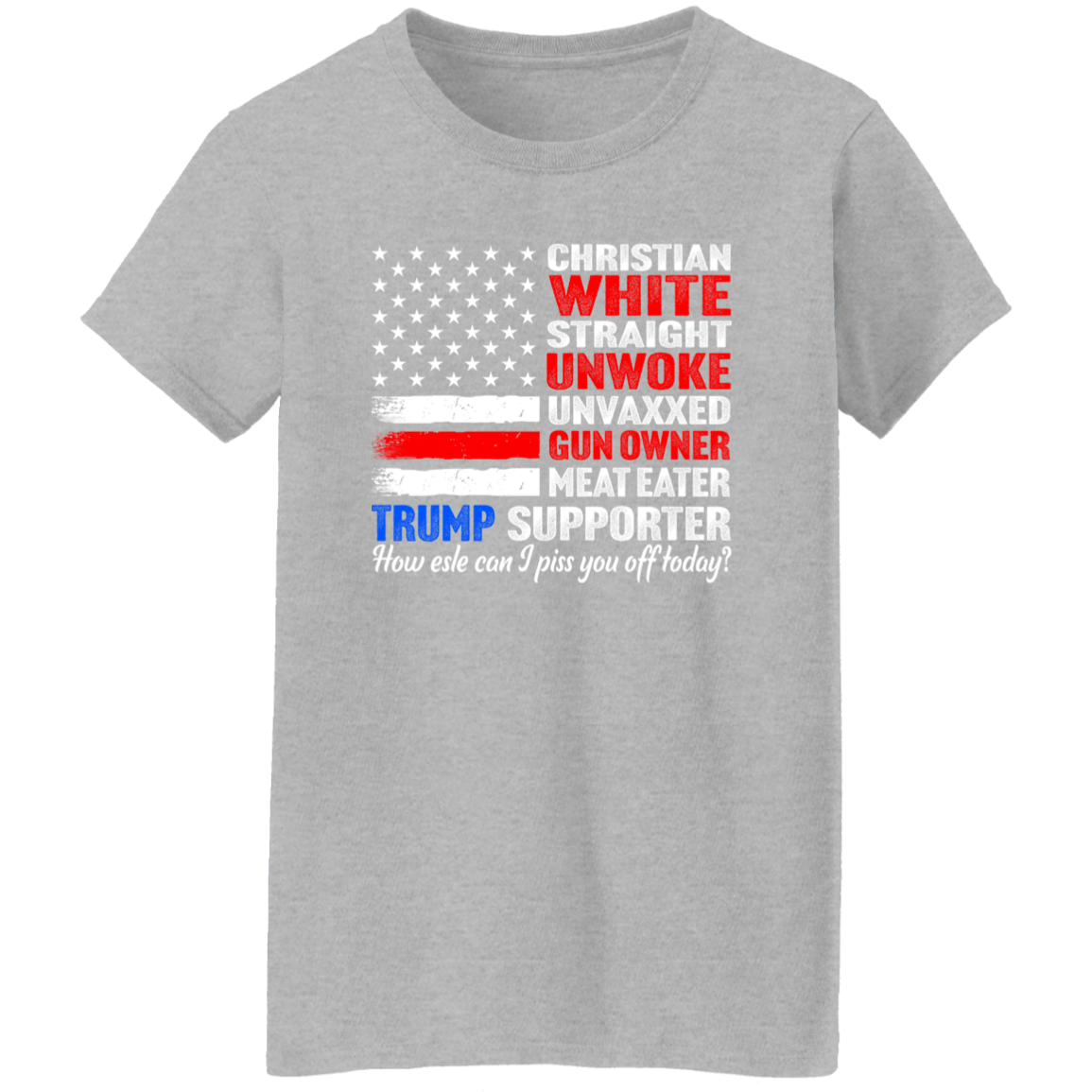 Trump Supporter Christian White Straight Un**ke Un**xxed Shirt HA75 63332