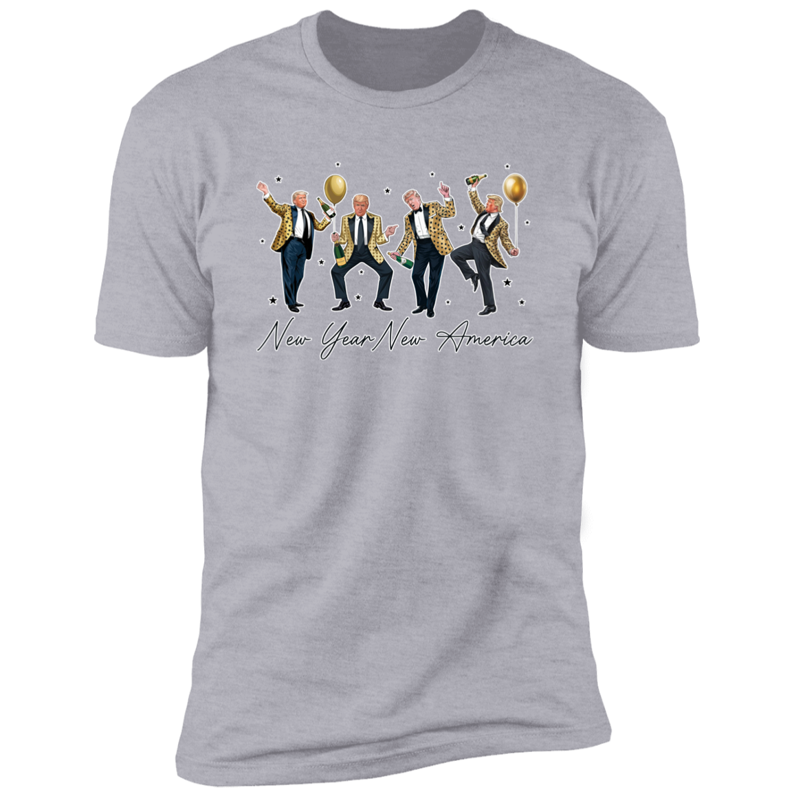 New Year New America Humorous Dancing Trump Dark Shirt HA75 64286