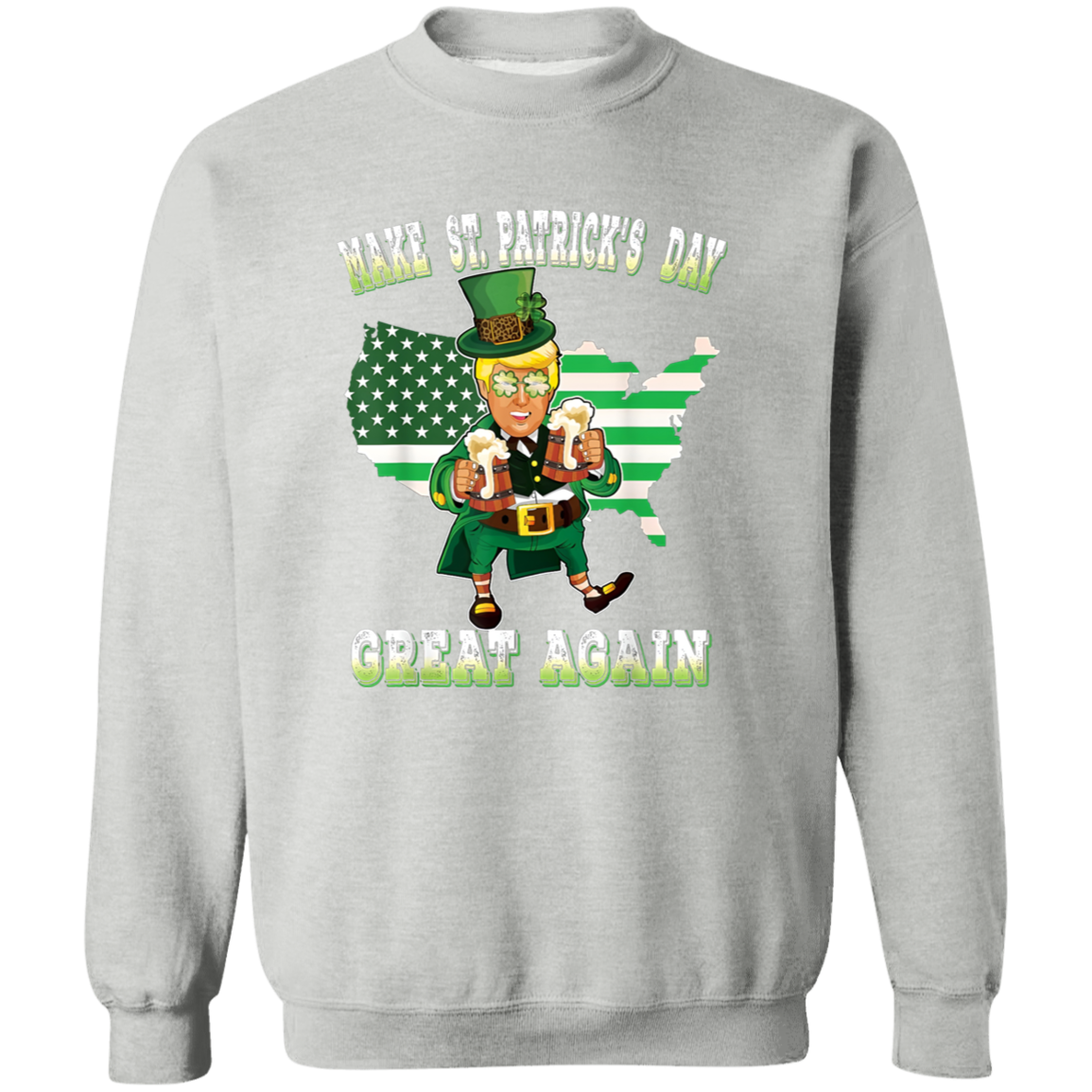 Make St Patrick's Day Great Again Trump Leprechaun Dark Shirt HO82 65598