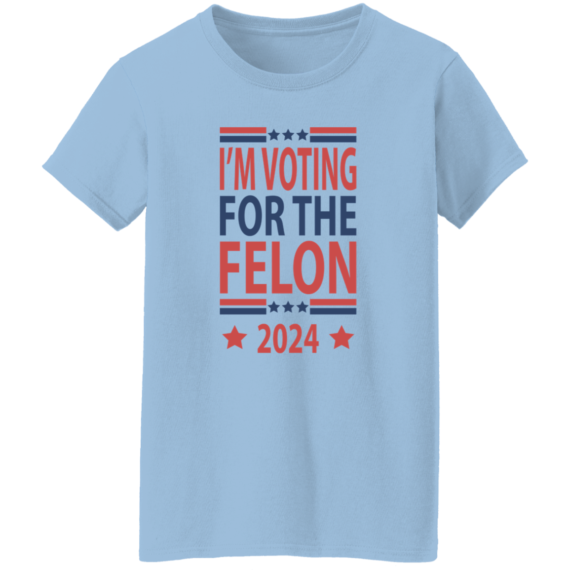 Independence Day Voting For The Felon America President Trump 2024 Bright Shirt HO82 62670