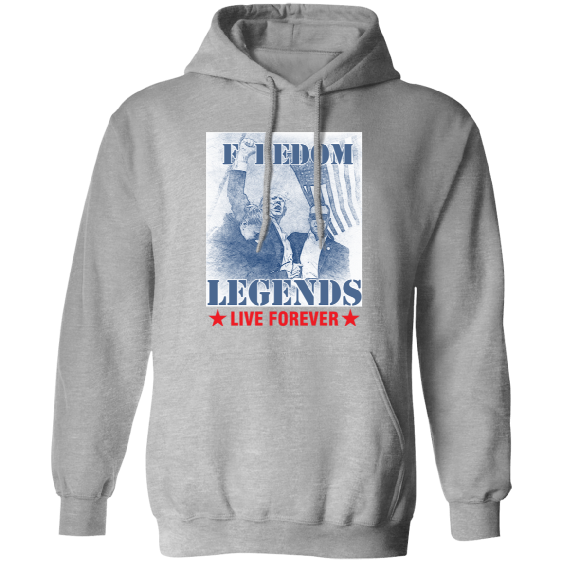 Trump 2024 Freedom Legends Live Forever Dark Shirt HO82 63052