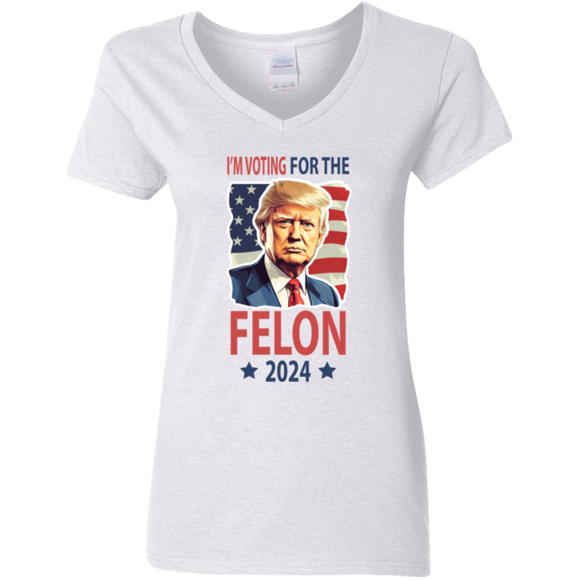 Independence Day I'm Voting For The Felon Donald Trump 2024 Bright Shirt HO82 62666