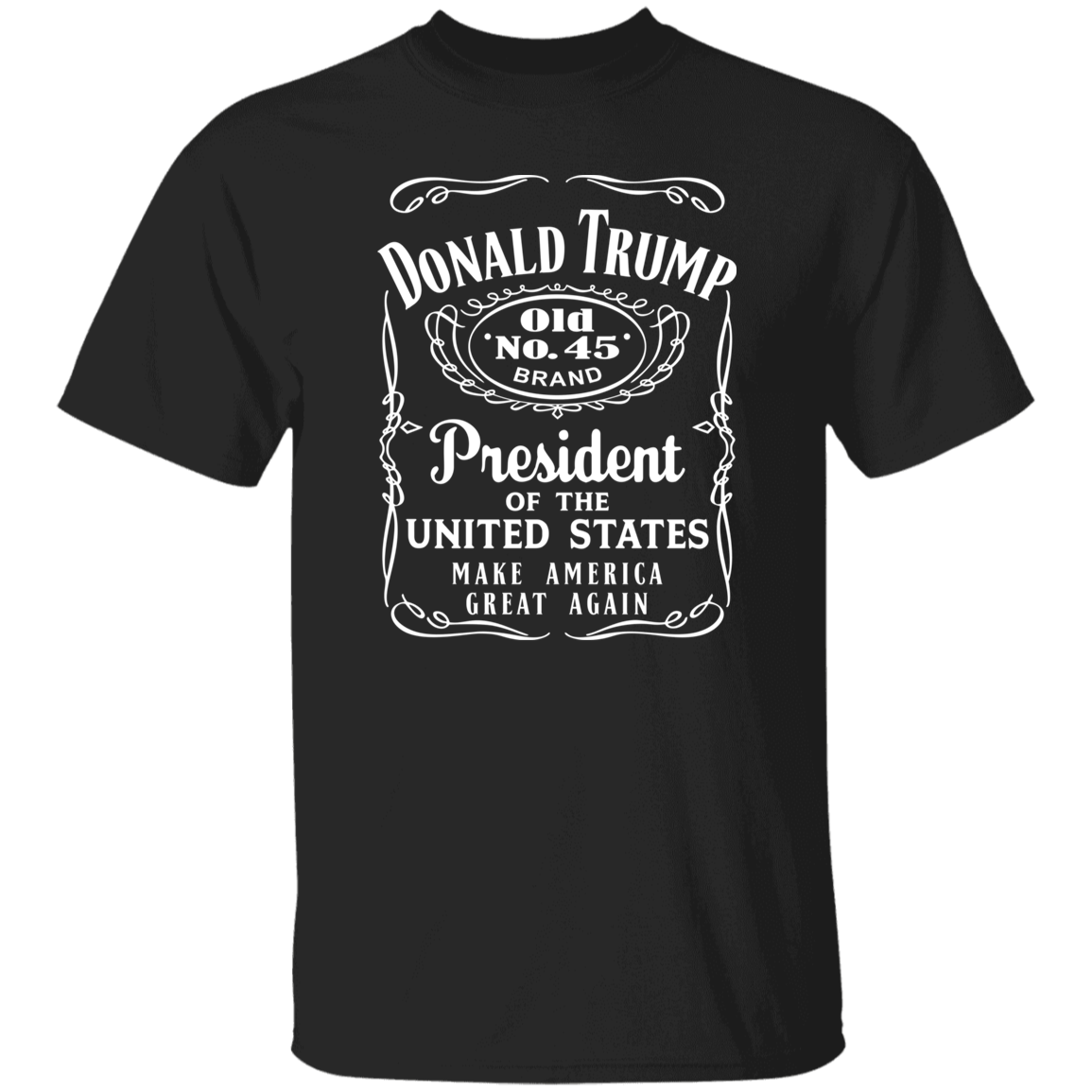 Donald Trump President Of United States Old No.45 Dark Shirt HO82 65282