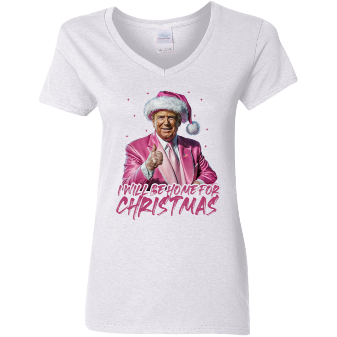 Trump With Santa Hat I'll Be Home for Christmas Shirt HA75 63649