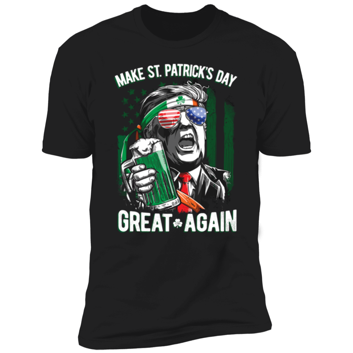 Trump Make St Patrick's Day Great Again Dark Shirt LM32 65111