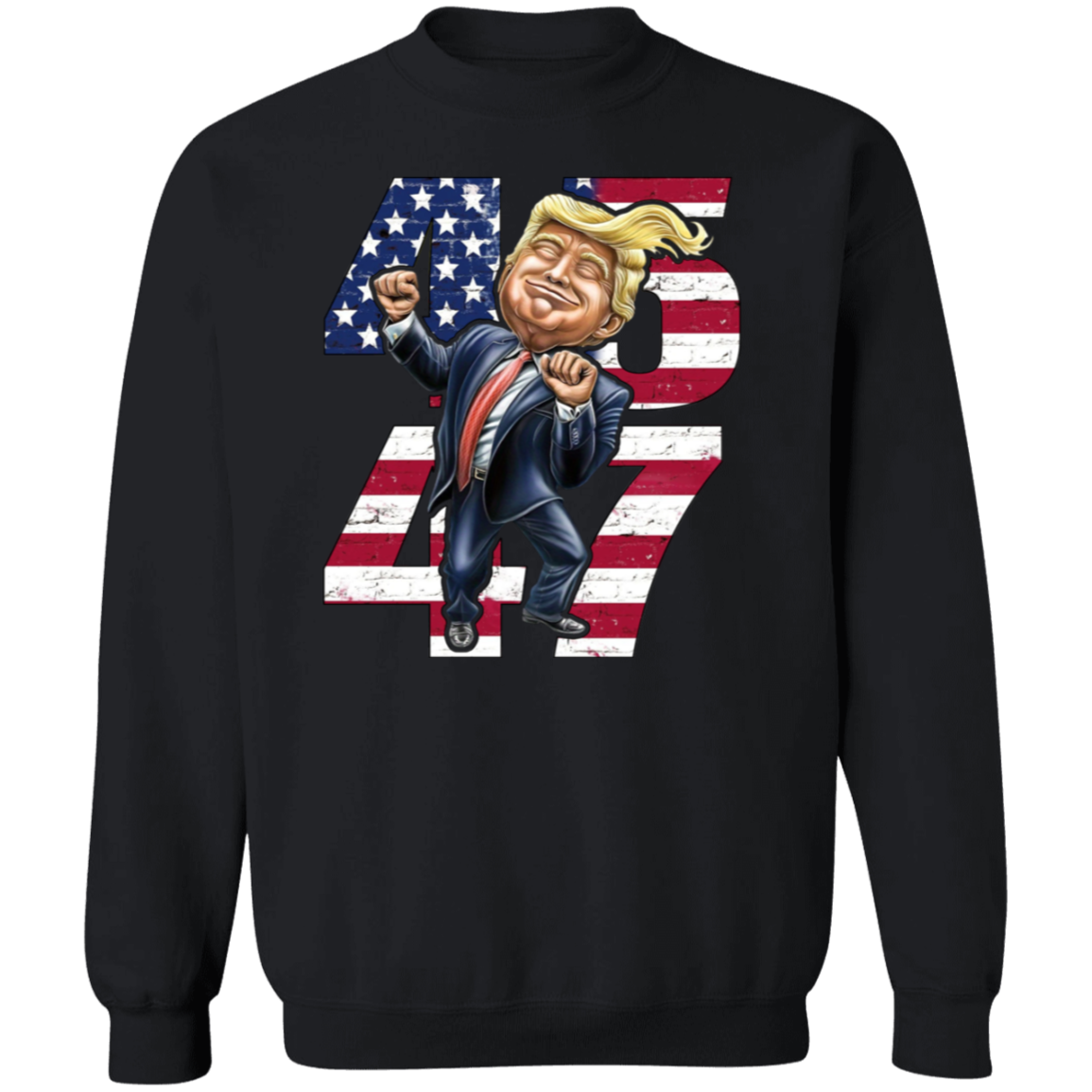 Patriotic Trump 2024 45th & 47th President's Legacy MAGA Dark Shirt LM32 65049