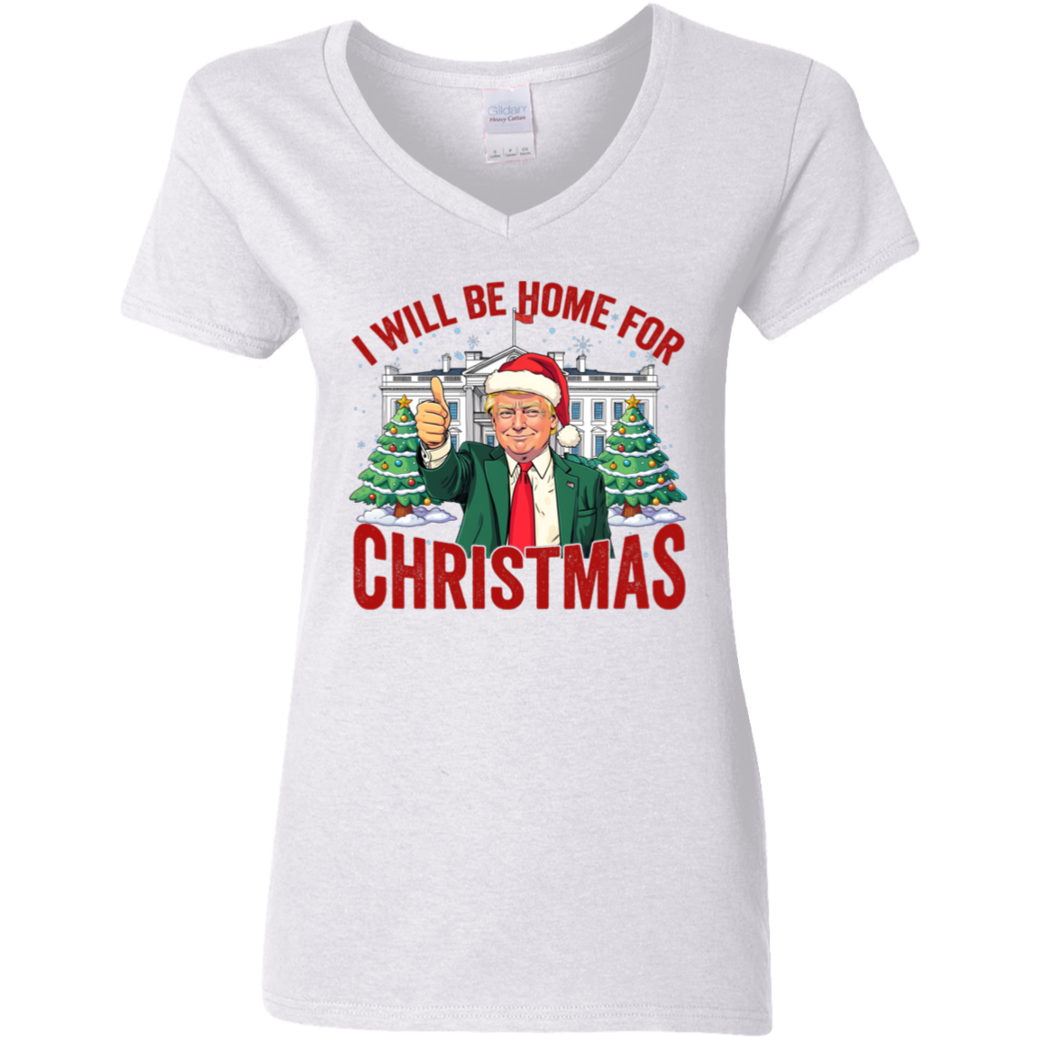 Trump I'll Be Home for Christmas, Humorous Trump Christmas Shirt HA75 63746