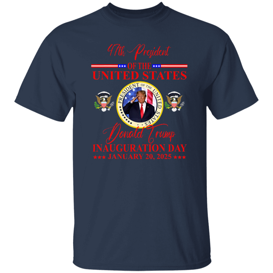 President Donald Trump Inauguration Day 2025 Dark Shirt HO82 65634