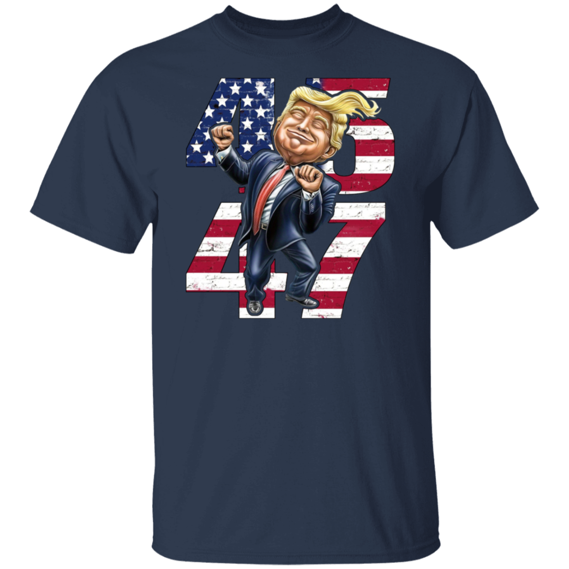 Patriotic Trump 2024 45th & 47th President's Legacy MAGA Dark Shirt LM32 65049
