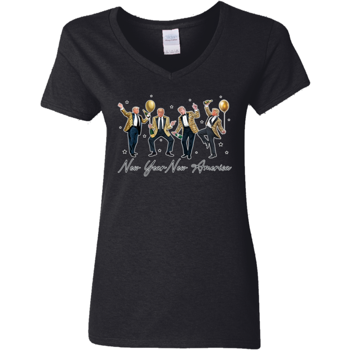 New Year New America Humorous Dancing Trump Dark Shirt HA75 64286