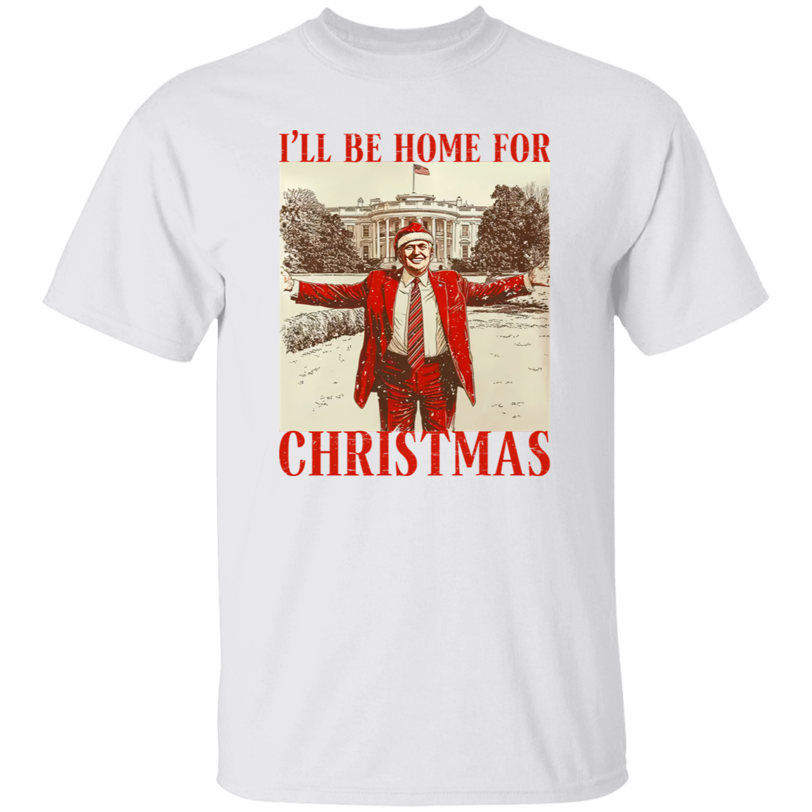 Trump I'll Be Home for Christmas Shirt HA75 63588