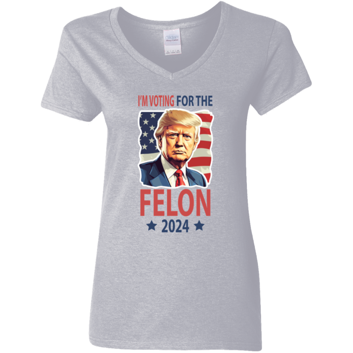Independence Day I'm Voting For The Felon Donald Trump 2024 Bright Shirt HO82 62666