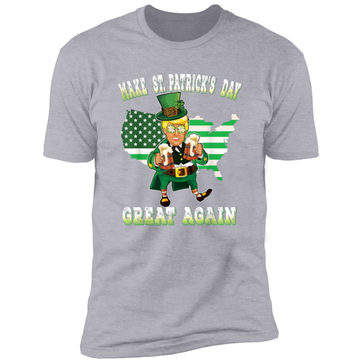 Make St Patrick's Day Great Again Trump Leprechaun Dark Shirt HO82 65598