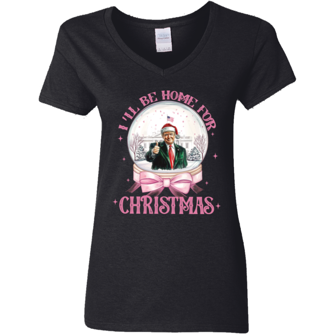 I'll Be Home For Christmas Donald Trump Dark Shirt HA75 63648