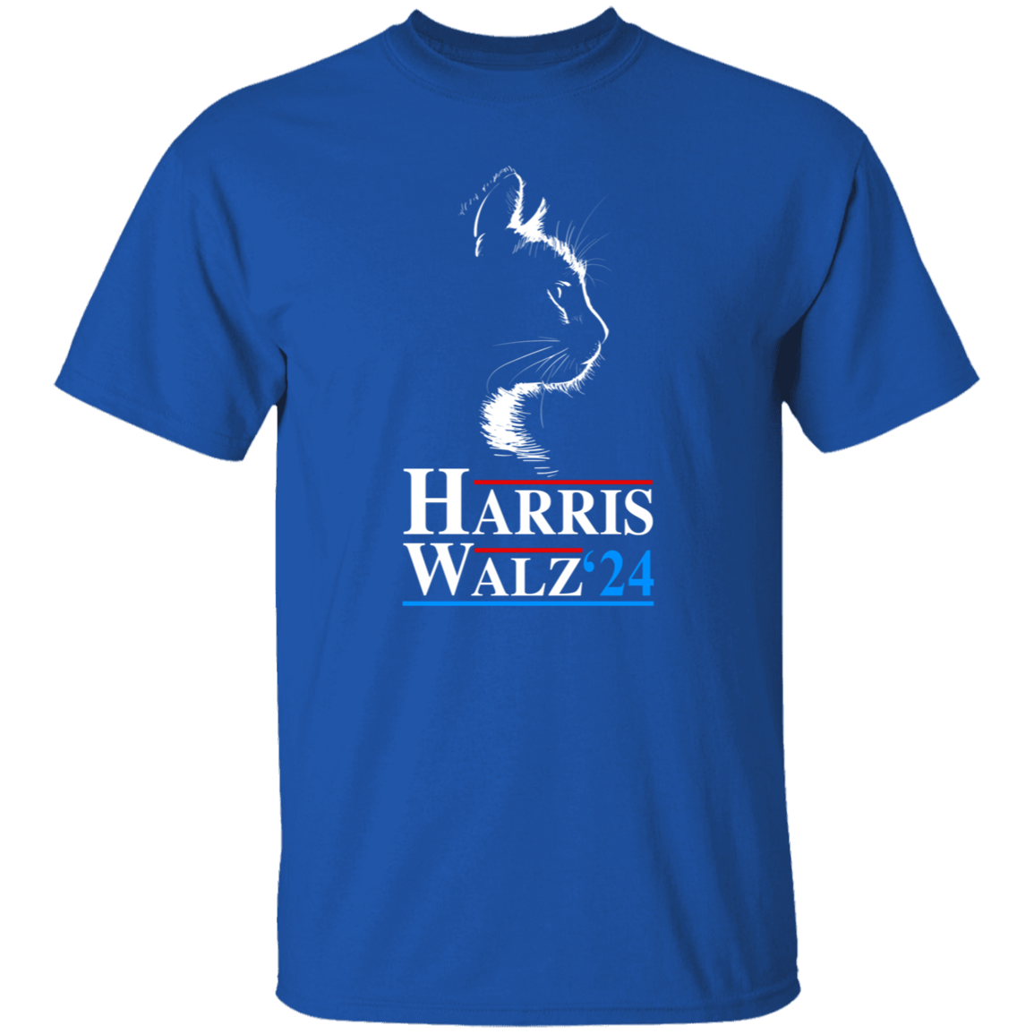 Harris Waltz 2024 Election Funny Cat Kamala Harris Dark Shirt HO82 65086
