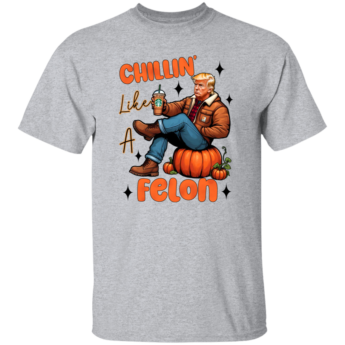 Chilling Like A Felon Trump Halloween Gift Bright Shirt HO82 63372
