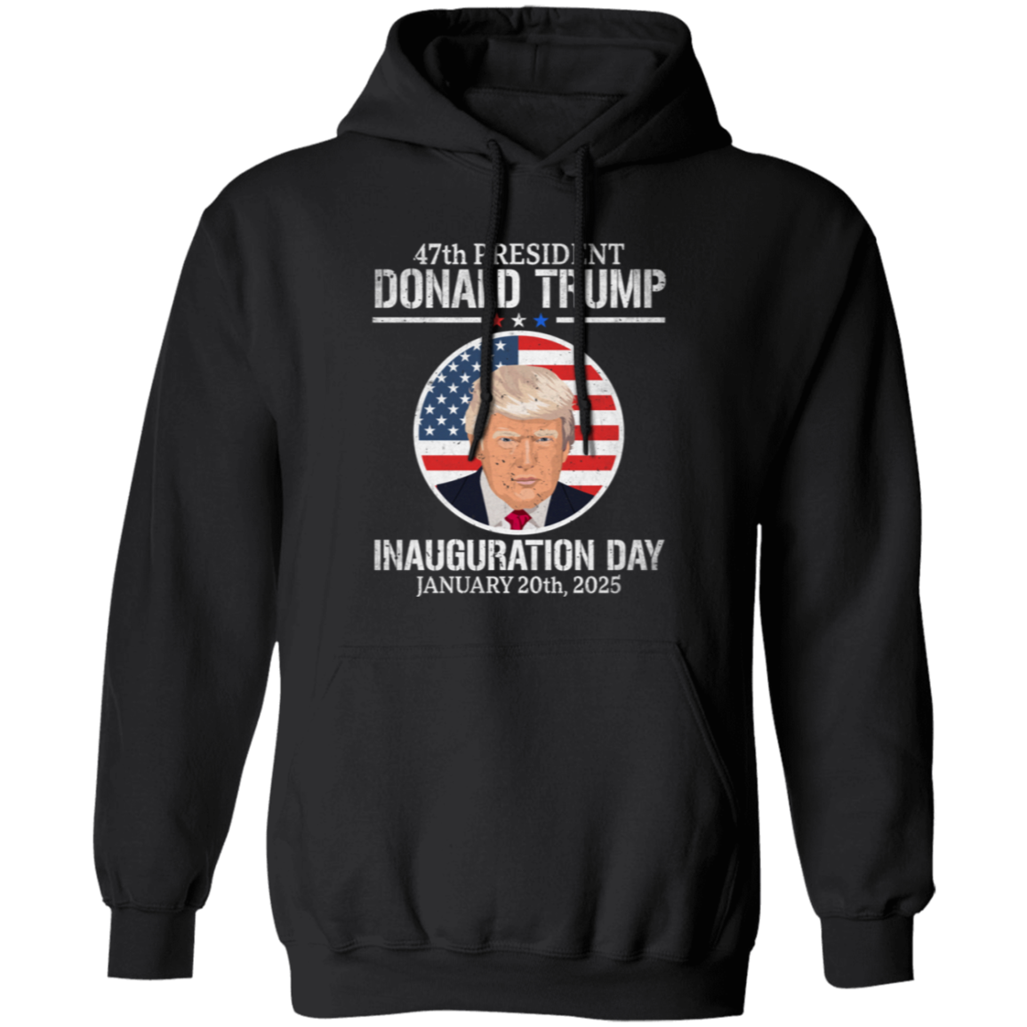 President Donald Trump Inauguration Day 2025 47th President Dark Shirt HO82 65654
