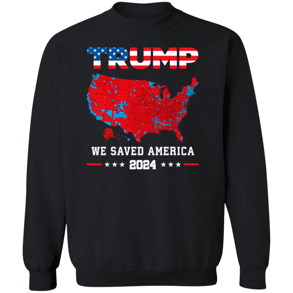 Trump We Saved America 2024 Frontside Black Shirt HA75 63787