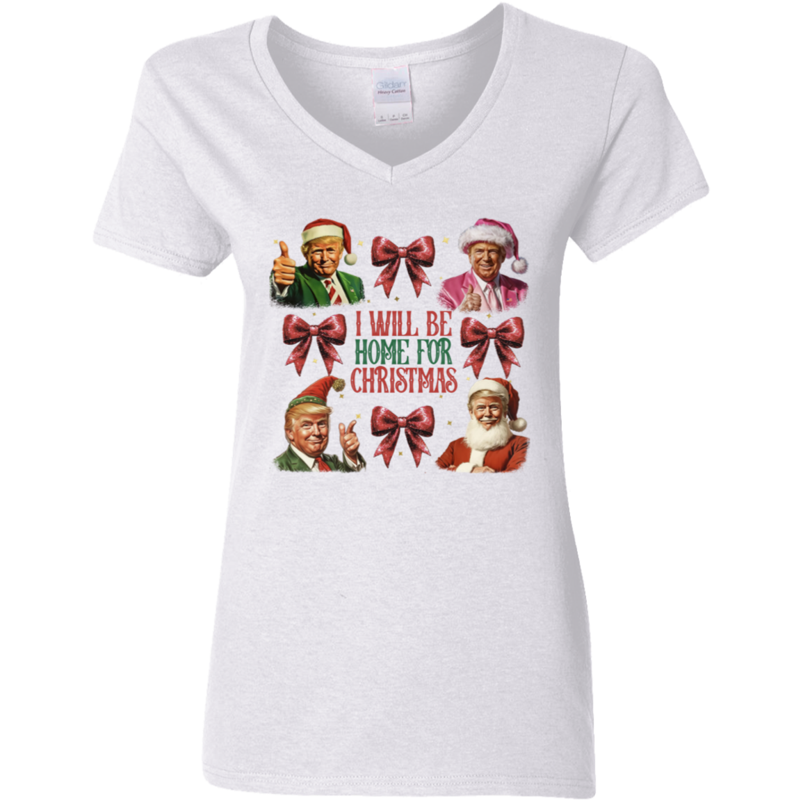 Trump I'll Be Home for Christmas, Humorous Trump Christmas Shirt HA75 63642