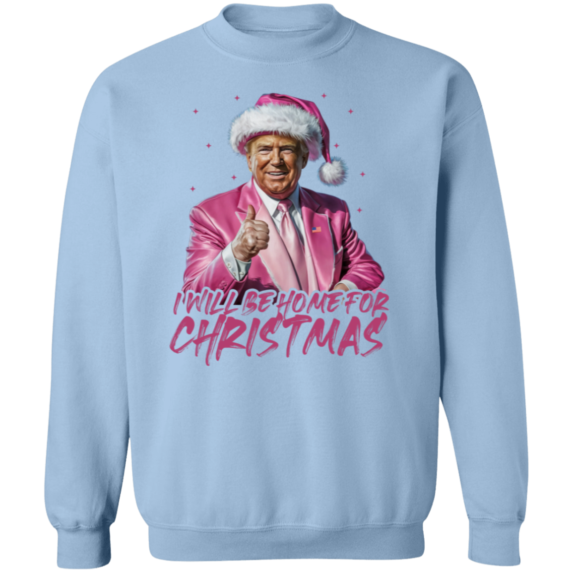 Trump With Santa Hat I'll Be Home for Christmas Shirt HA75 63649