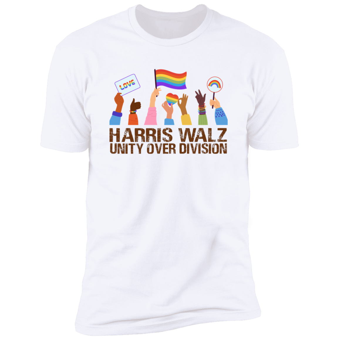 Harris Walz Unity Over Division Election 2024 Bright Shirt HA75 63460