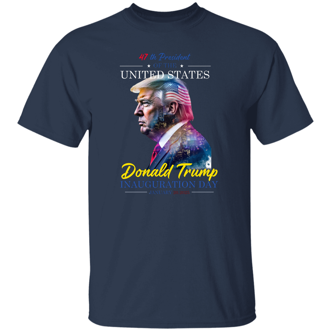 47th President of The USA Donald Trump Inauguration Day 2025 Dark Shirt CH07 67248
