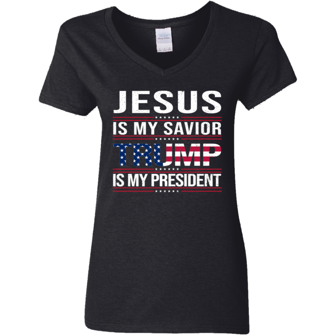 Jesus Is My Savior Trump Is My President Dark Shirt HA75 64048