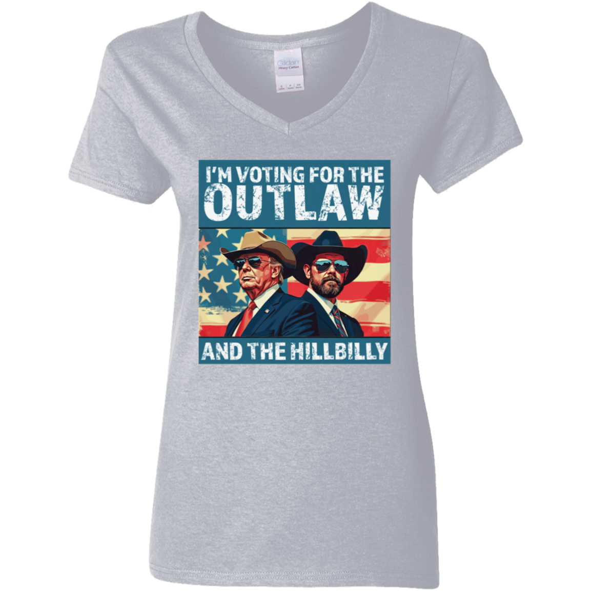 I'm Voting For The Outlaw And The Hillbilly Trump Shirt HA75 63570