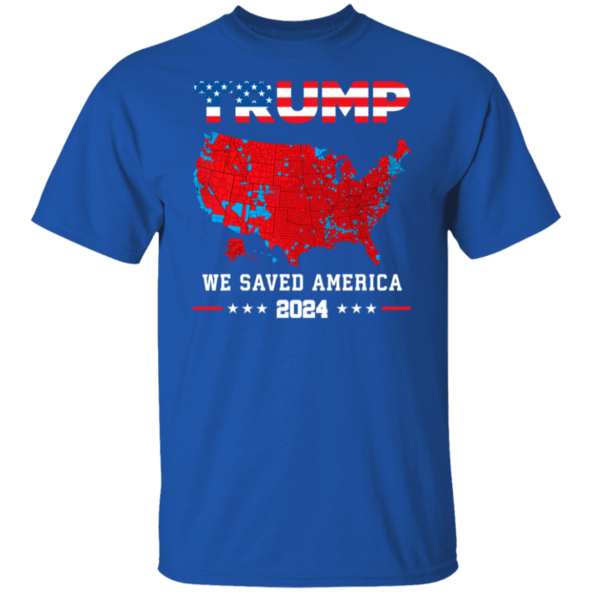 Trump We Saved America 2024 Frontside Black Shirt HA75 63787