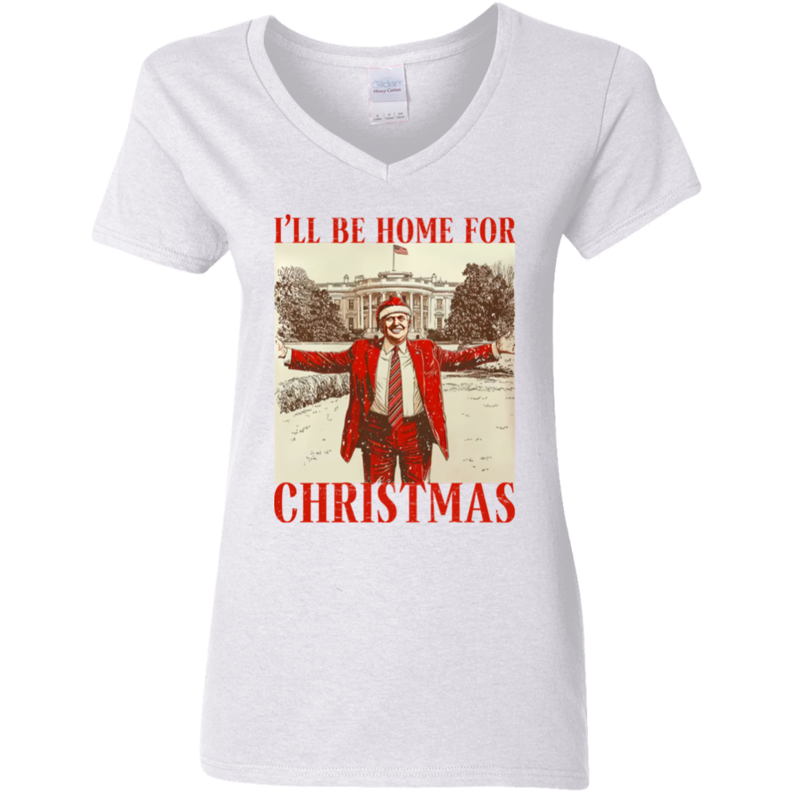Trump I'll Be Home for Christmas Shirt HA75 63588